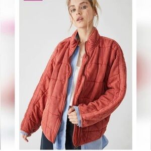 Free People Women's Doleman Quilted Jacket - Rust